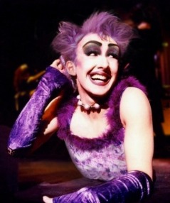 Kristian Lavercombe, as Frank 'n' Furter, in his first ever performance of the Rocky Horror Show at the Nelson Musical ...